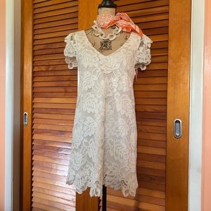 Ivory Lace BB Dakota Minidress EUC